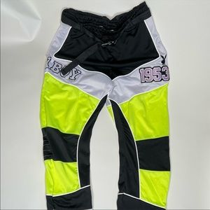 Playboy x missguided neon track pants with belt M reflective